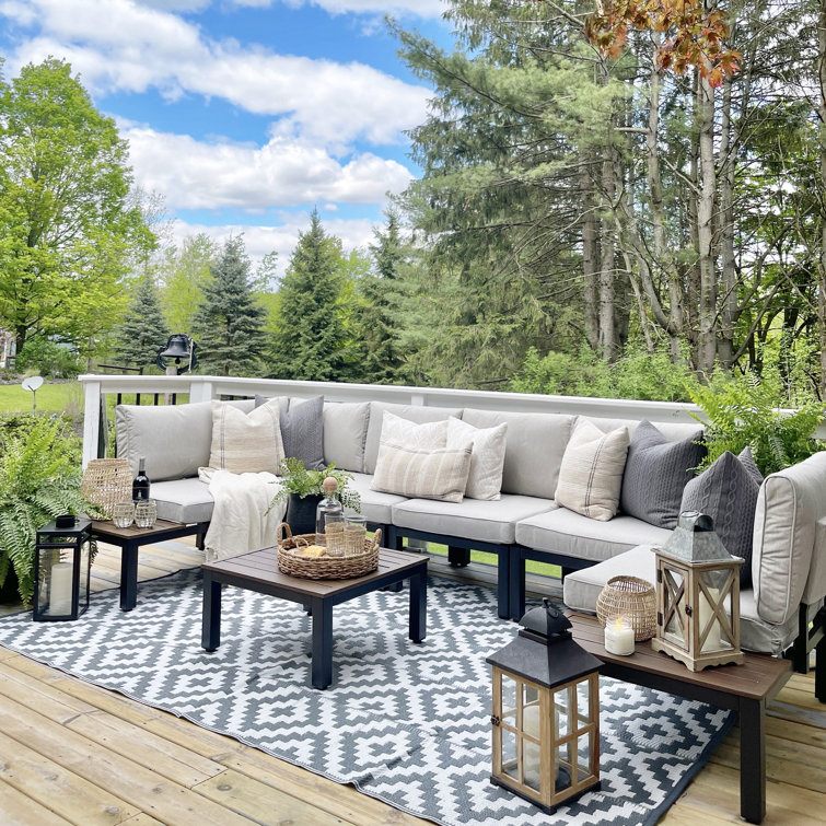 Metal frame outdoor discount sectional